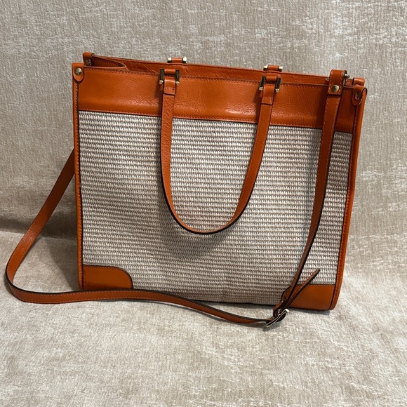 Anna Paola Genuine Leather Tote Bag - Picture 1 of 13